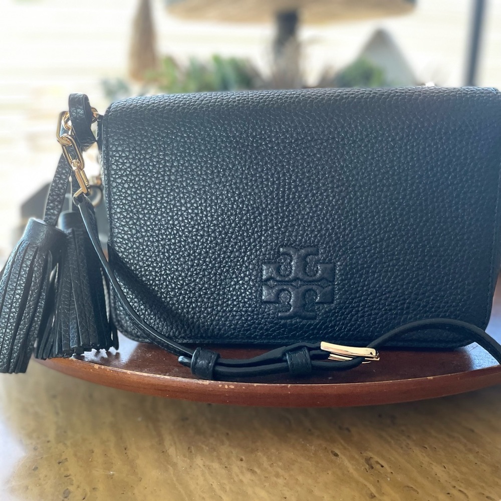 Tory Burch Black Thea Crossbody Bag